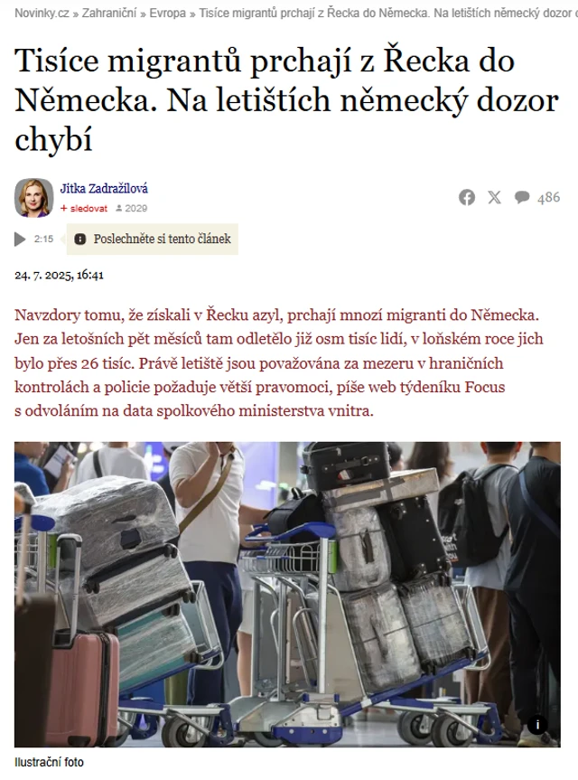 Německo - řecké migrační šílenství