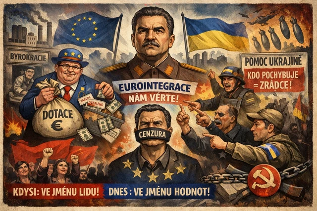 Zneužívají dotace, evropskou integraci i pomoc Ukrajině. Stejně jako kdysi socialismus.