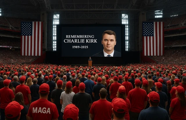 Ohlédnutí za vzpomínkovým shromážděním k uctění památky Charlieho Kirka