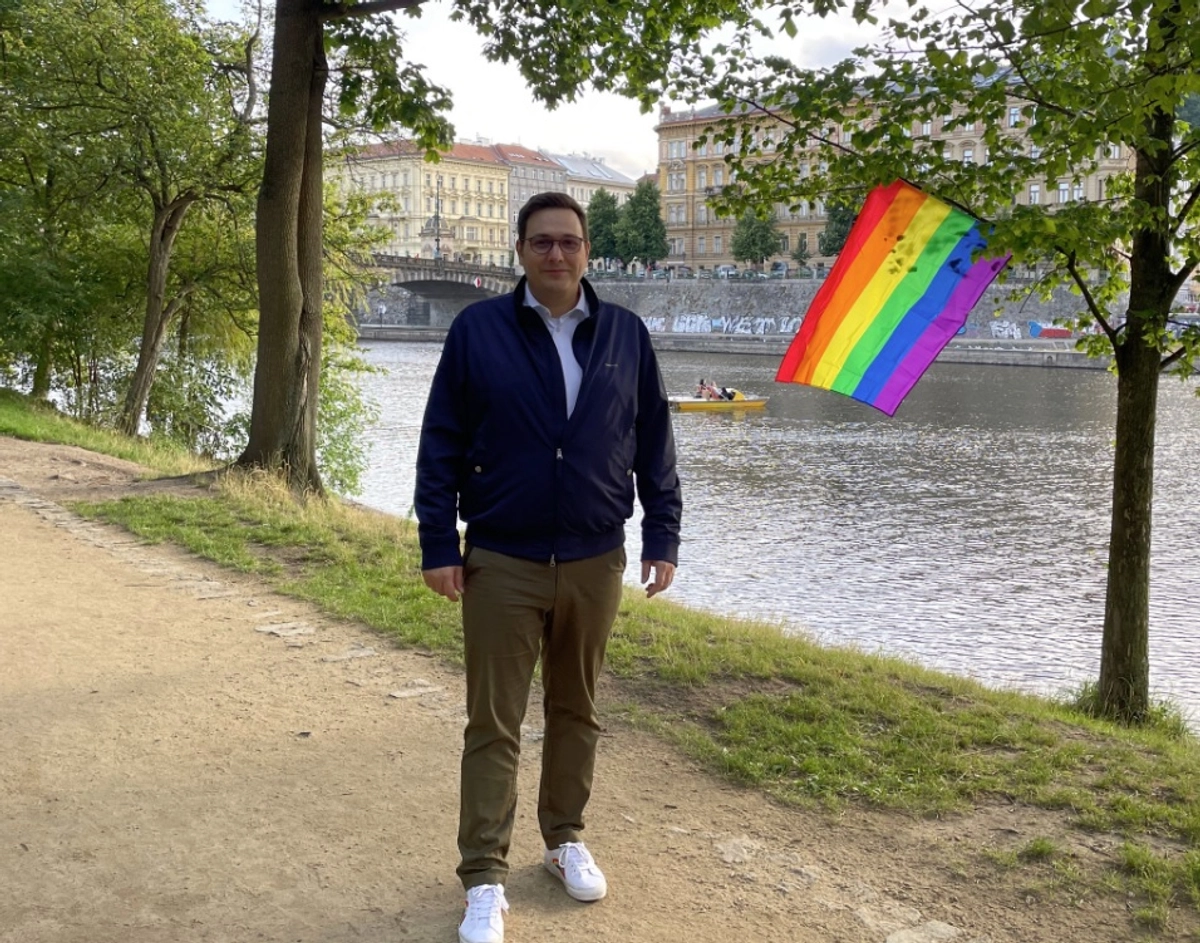 Jan Lipavský na Prague Pride