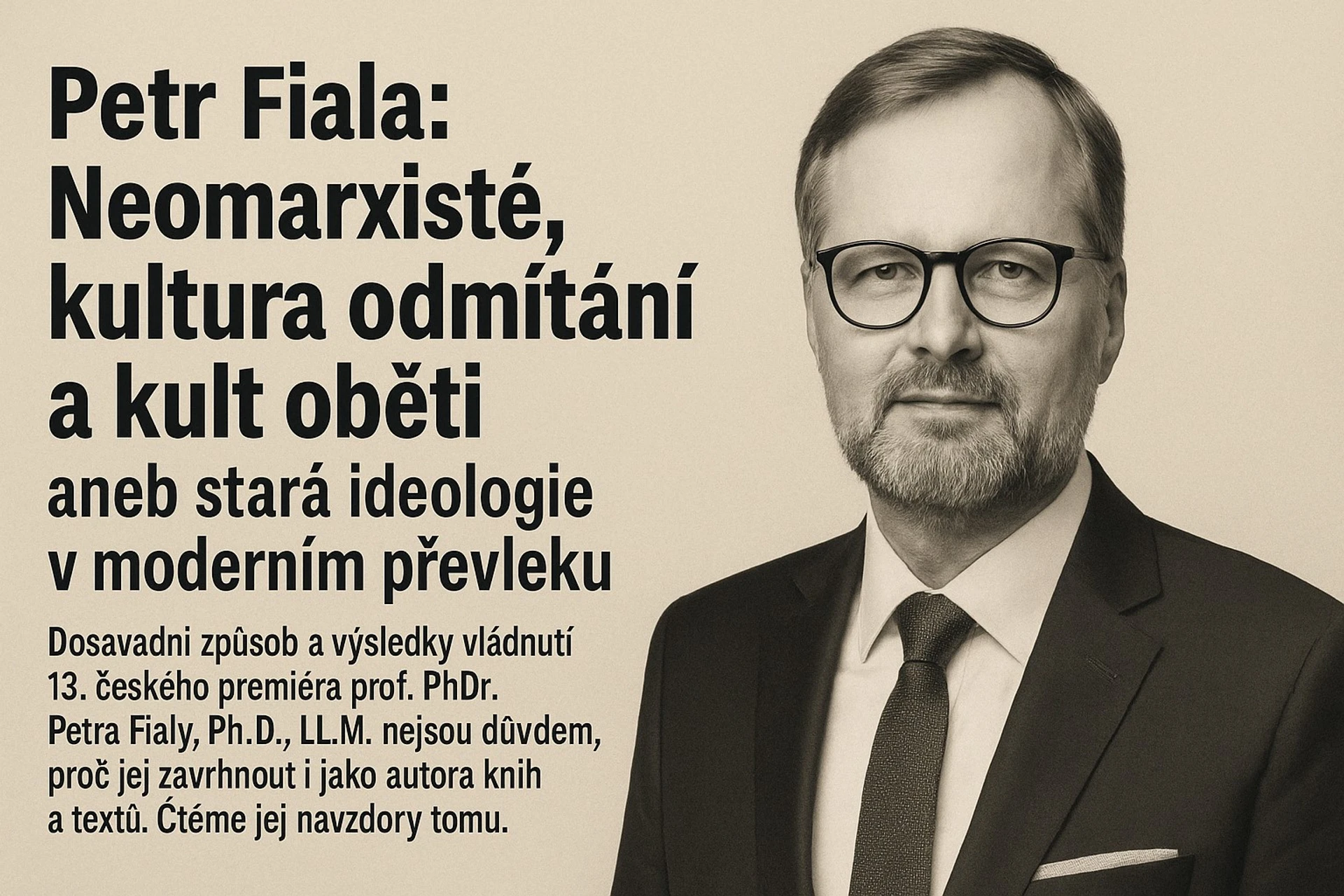 Petr Fiala a neomarxismus