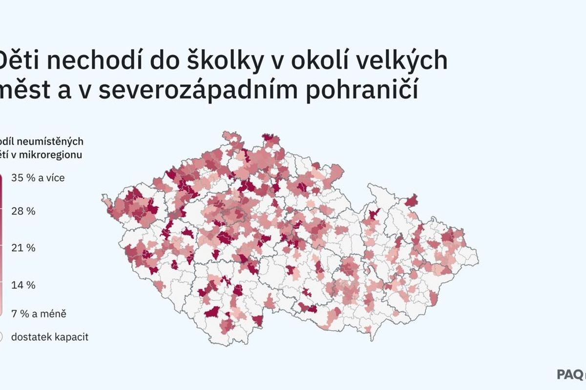 40 tisíc dětí nemá místo ve školce, ukázala studie. Kde je situace nejhorší prozradil její autor Jiří Münich 