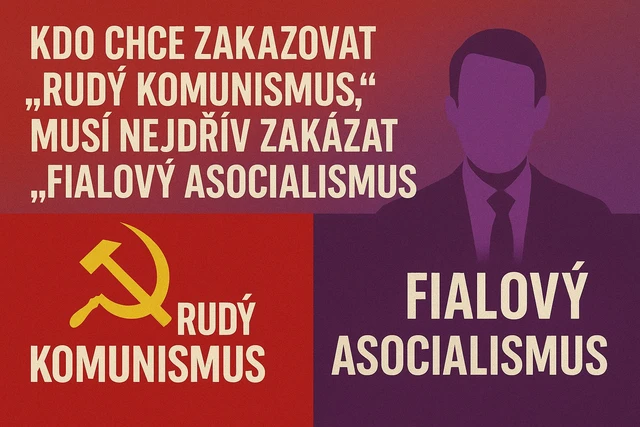 Kdo chce zakazovat rudý komunismus, musí nejdřív zakázat fialový asocialismus